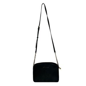 Michael Kors Black & Gold Jet Set Large Crossbody Purse